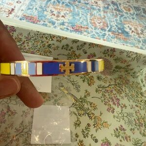 Tory Burch Blue and Yellow braclet/cuff